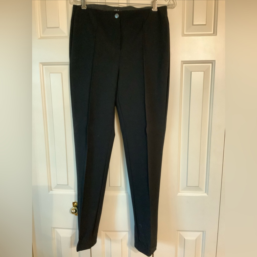 Charlie b black stretch twill zip pants